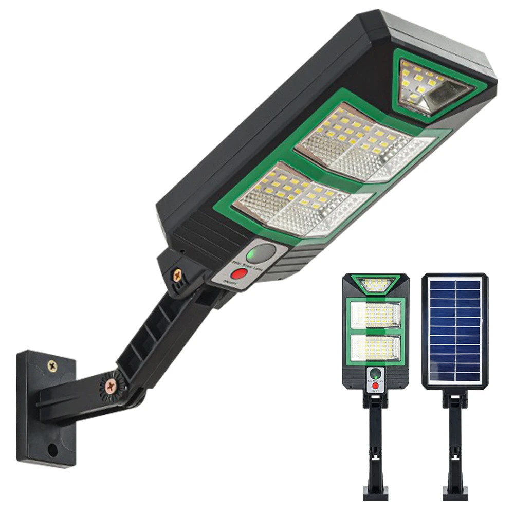 Solar-Straßenleuchte für den Außenbereich, wasserdicht, Weitwinkel, Solarleuchte mit langem Arm, Parkplatzleuchte mit Bewegungssensor für Sicherheitsstraßenbeleuchtung