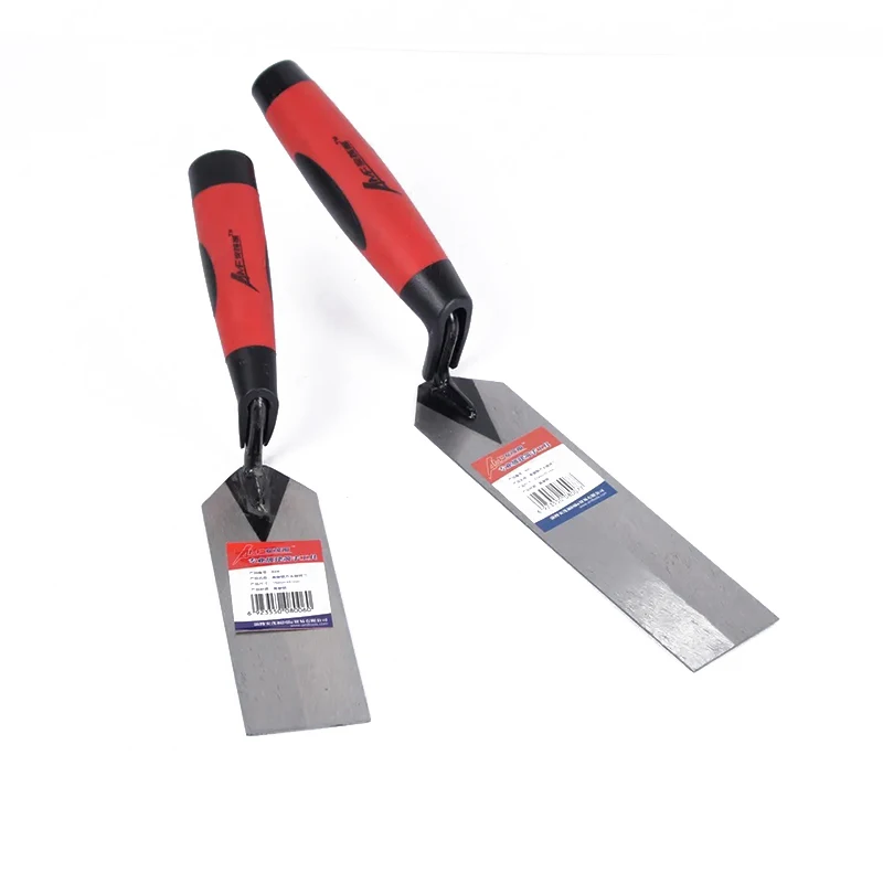 Carbon Steel Masonry Margin Trowel Pointing Trowel Putty Knife for Brick Laying with TPR Rubber Handle