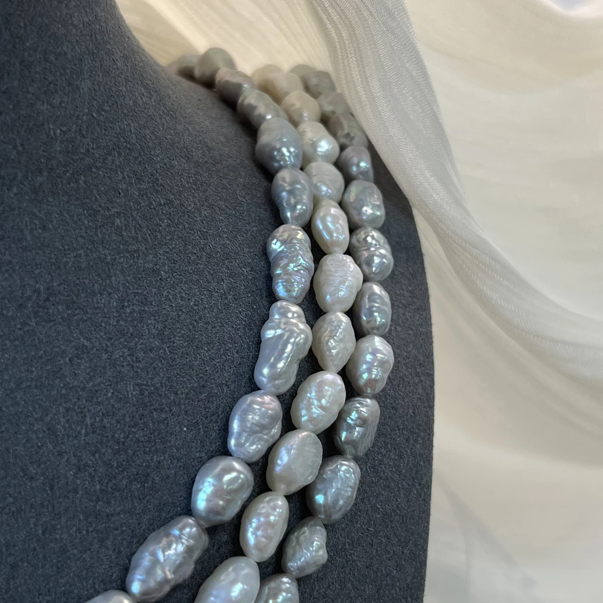 

Natural Freshwater Pearl 5-6mm Gray Irregular Beads DIY Women Men Bracelets for Necklace Jewelry Making Accessories 36cm