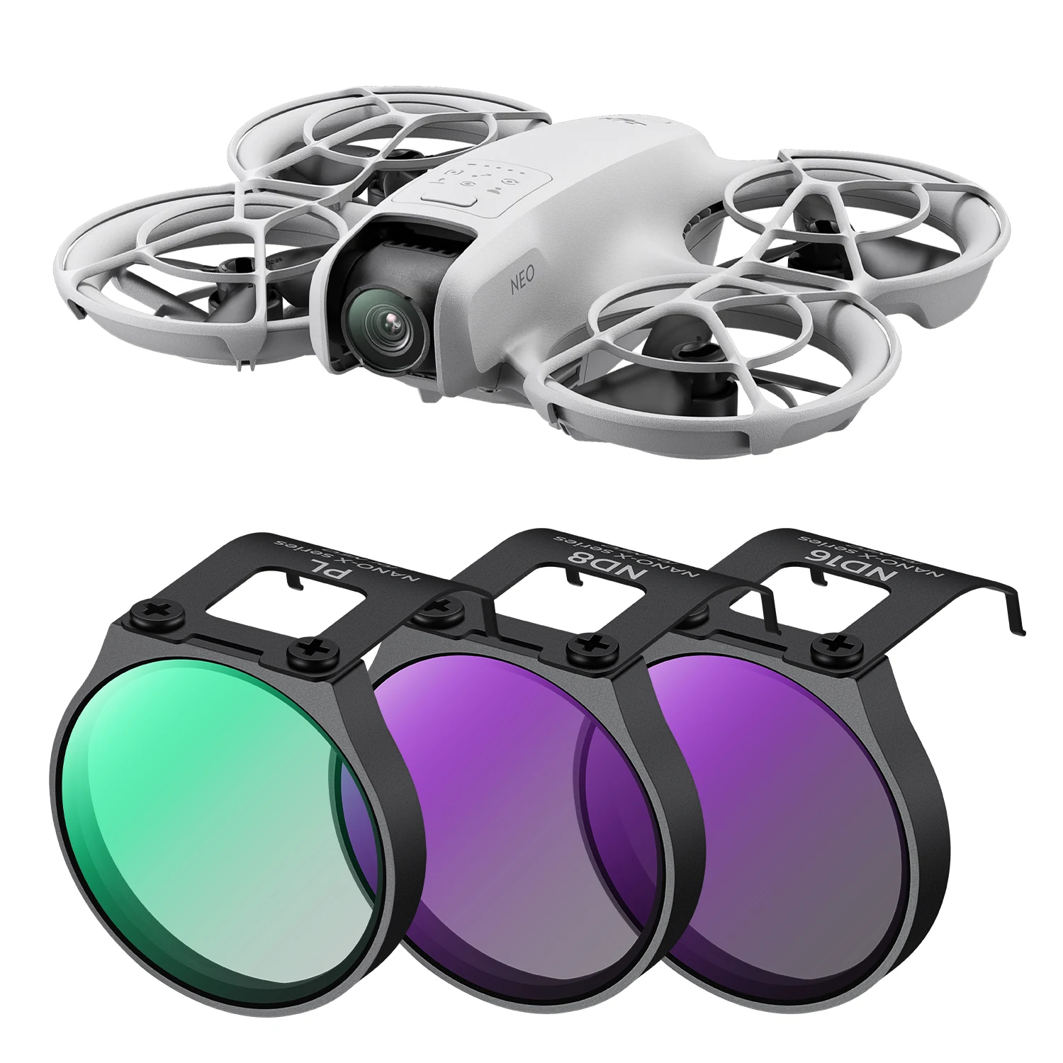 

K&F CONCEPT ND & CPL Filter Set for DJI NEO 3-Pack CPL ND8 ND16 Polarizer Neutral Density Drone Lens Filter