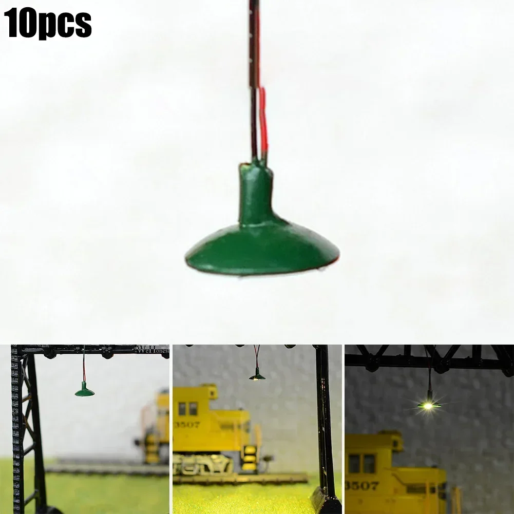 10Pcs Miniature Wall Lamppost Street Light Model Railway Train Lamp Led Ceiling Lights Suitable Oo/ho Scale For Diorama