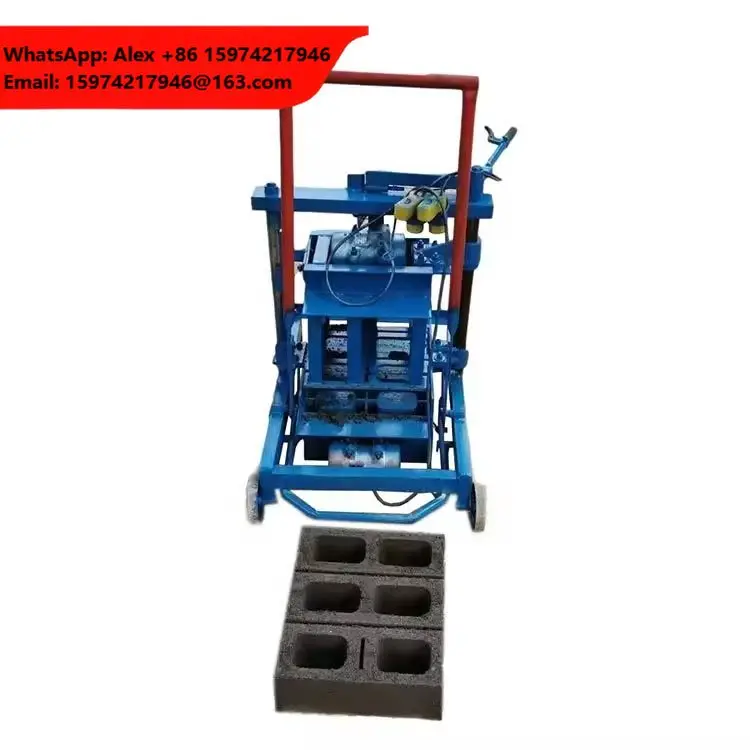 High Yield Of Brick Making Machine Standard Brick Small Mini Manual Mobile Hollow Block Making Machine Products Cement