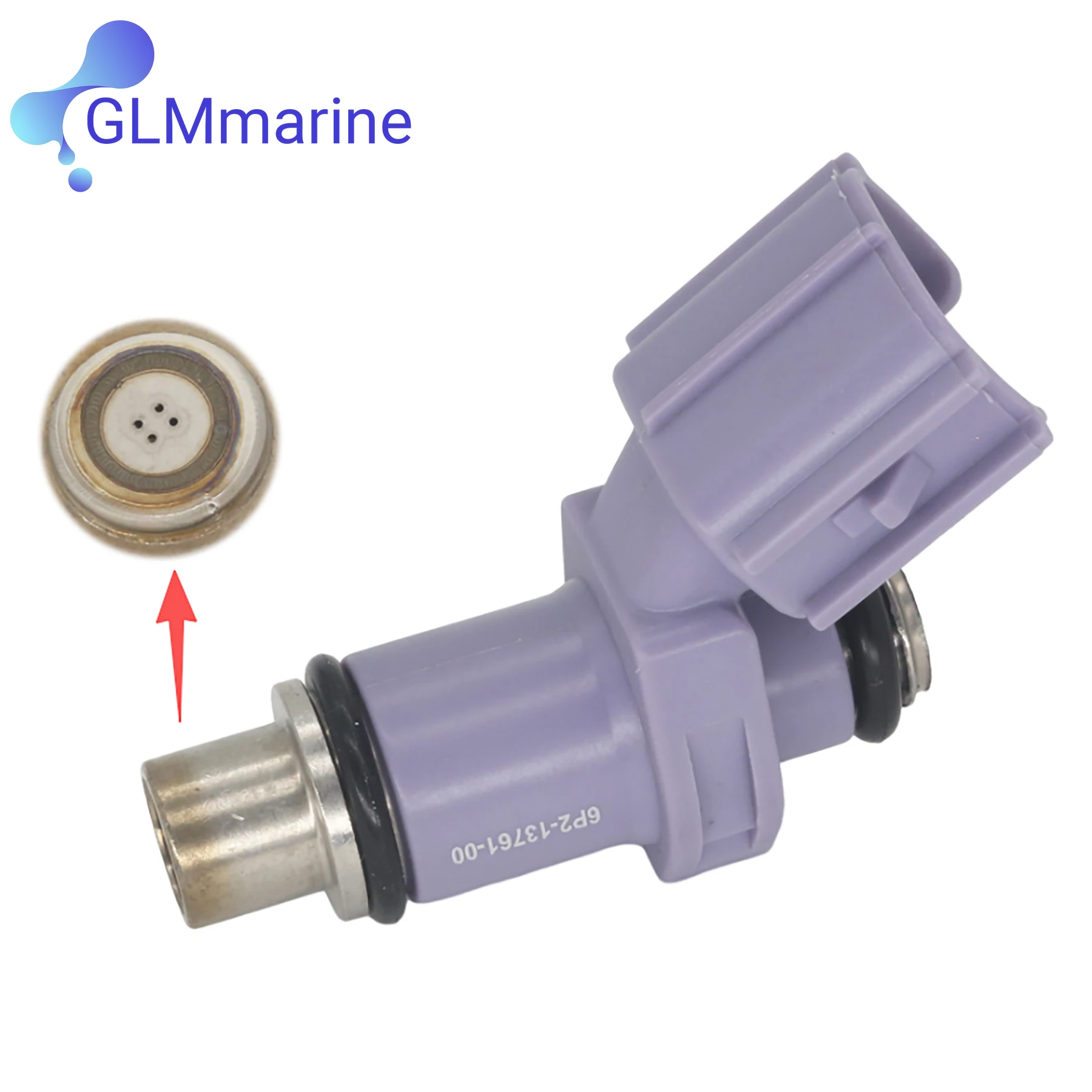 6P2-13761-00-00 Fuel Injector 4 Holes Replacement for Yamaha Outboard 250HP LF250 F250 6P2-13761-10 6P2-13761-11 6P21376100