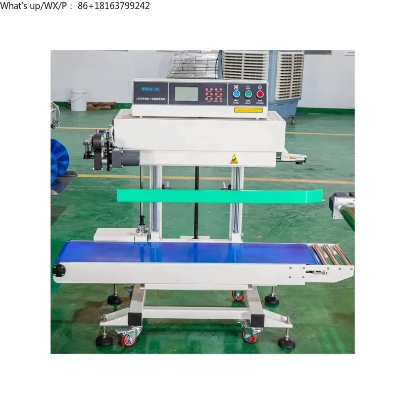 

Mini Vertical Continous Sealing Machine Automated Plastic Sealer – Seals 8-15m/min, Fits 50-200mm Width Bags for Snack/Candy