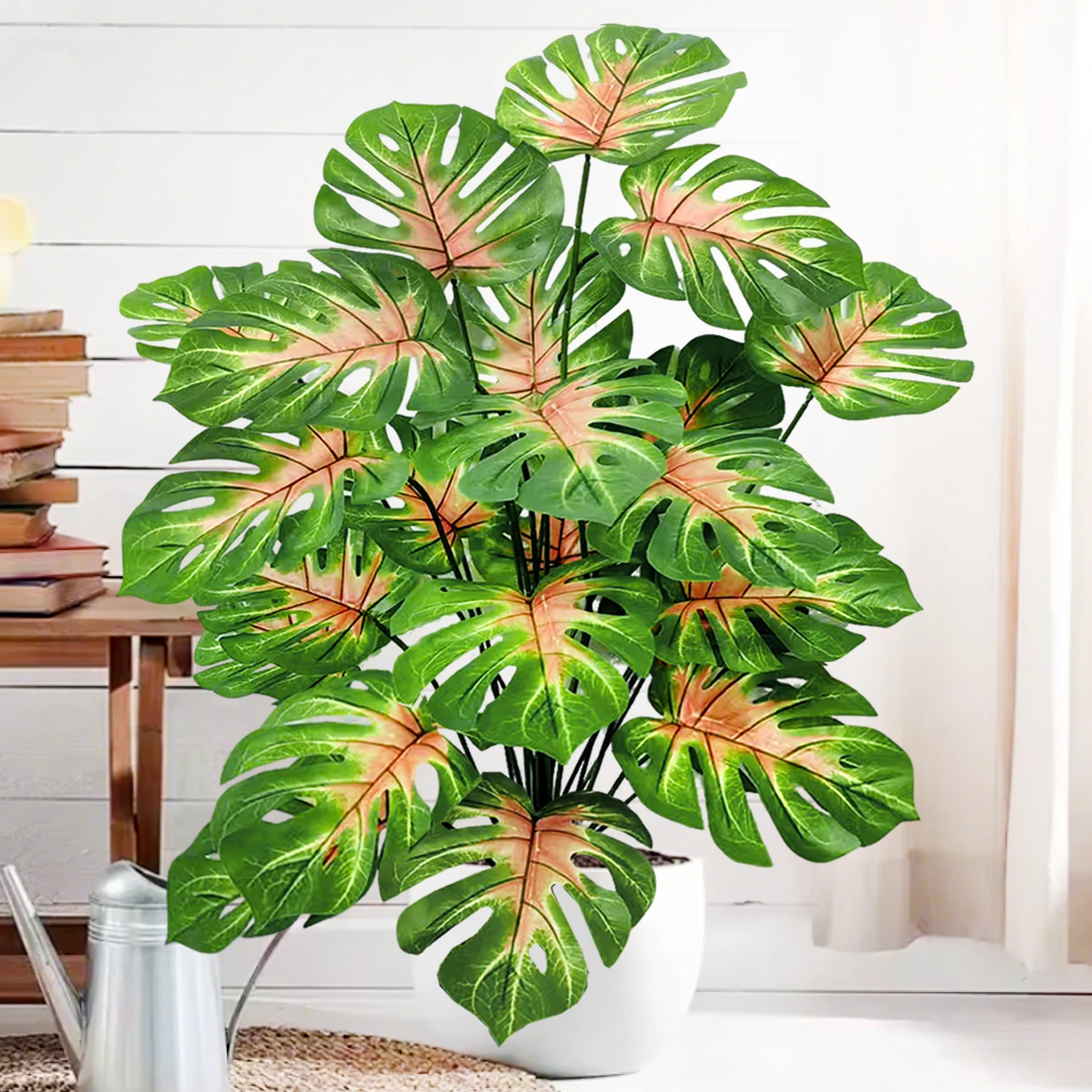 40-130cm/51.8in Artificial Monstera deliciosa Pothos Alocasia Leaf Fake  Plant Ornamental Festive Home Office Decoration - AliExpress 15