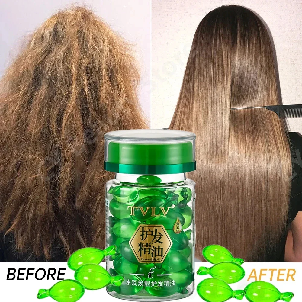 

Hair Vitamin Capsule Hair Care Oil Anti Hair Loss Repair Damaged Rough Hair Restore Soft Shiny Nourishing Keratin Complex Serum