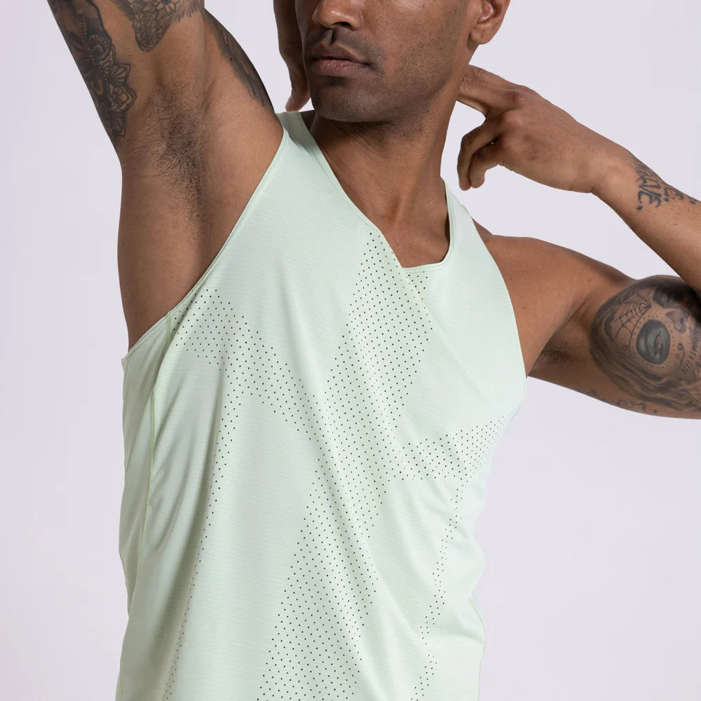 Men's Ultra-Light Marathon Running Vest Summer Quick-Dry Sleeveless Tank Top for Training Athletics Fitness Breathable Apparel