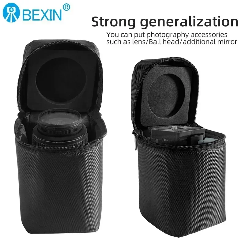 SLR Camera Lens Bag Portable Lens Storage Liner Bag Plus Cotton Shockproof Protective Bag Polyester Thickened Protective Bag