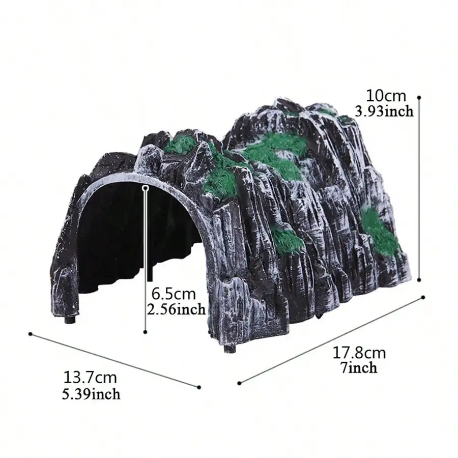 Lightweight Plastic Aquarium Rock Cave Decor Realistic Design with Greenery Ideal for Aquatic Pets Creates Natural Habitat Safe