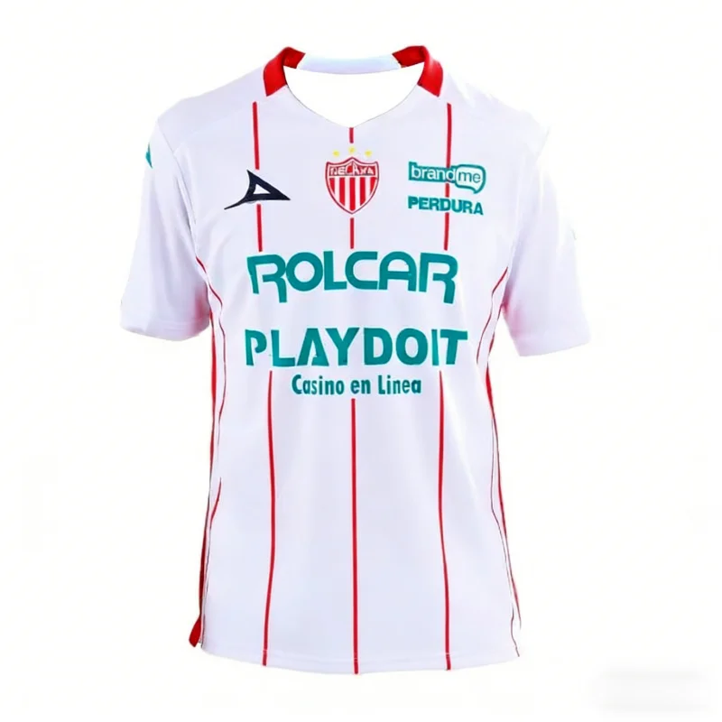 Camiseta Esportiva Infantil de Secagem Rápida e Respirável para o Verão no México, Camisa de Futebol Necaxa, Roupa de Treino para Homens e Crianças