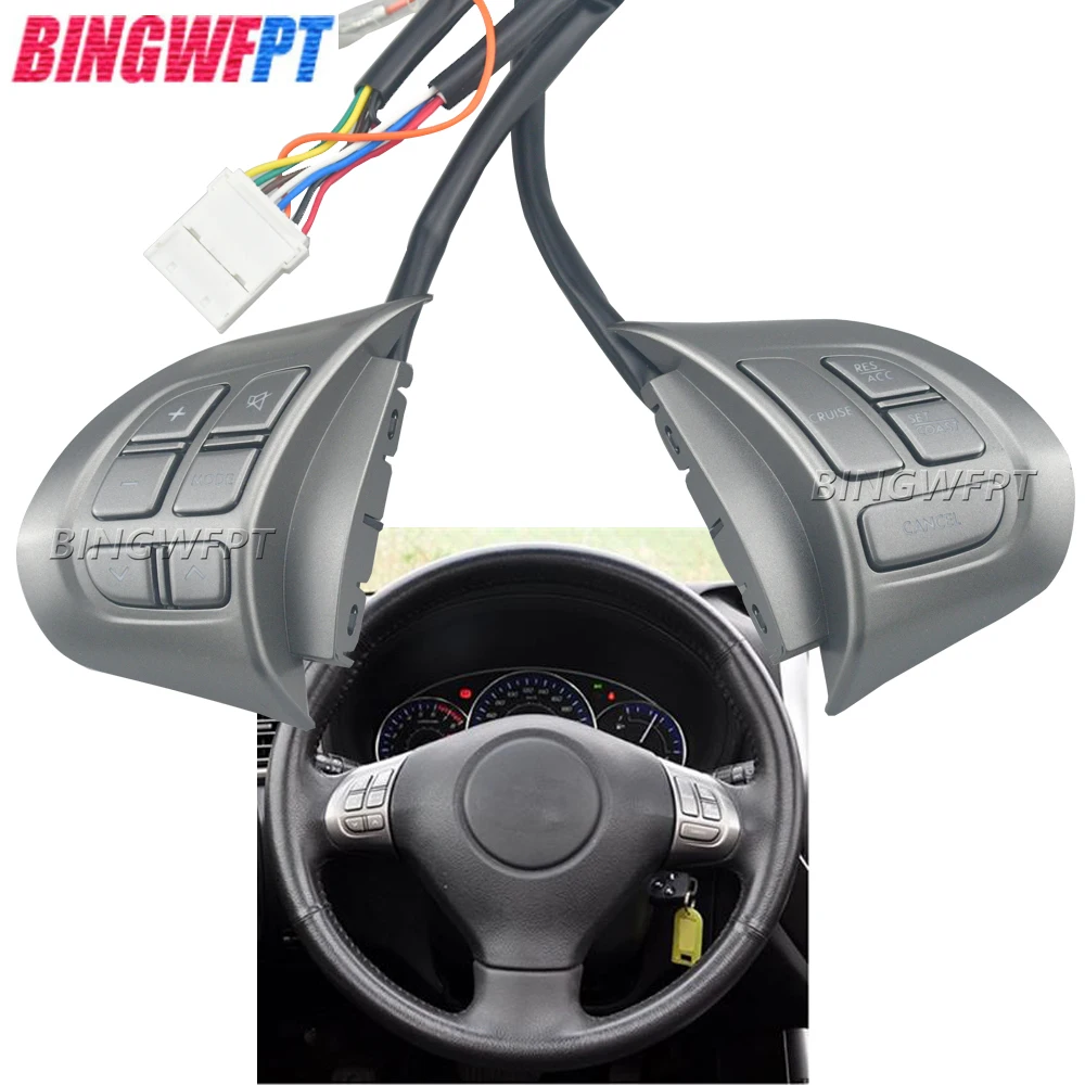 

BINGWFPT High Quality Steering Wheel Audio Control Button Switch Cruise Control Switch for Subaru Forester 2008 2009 2010