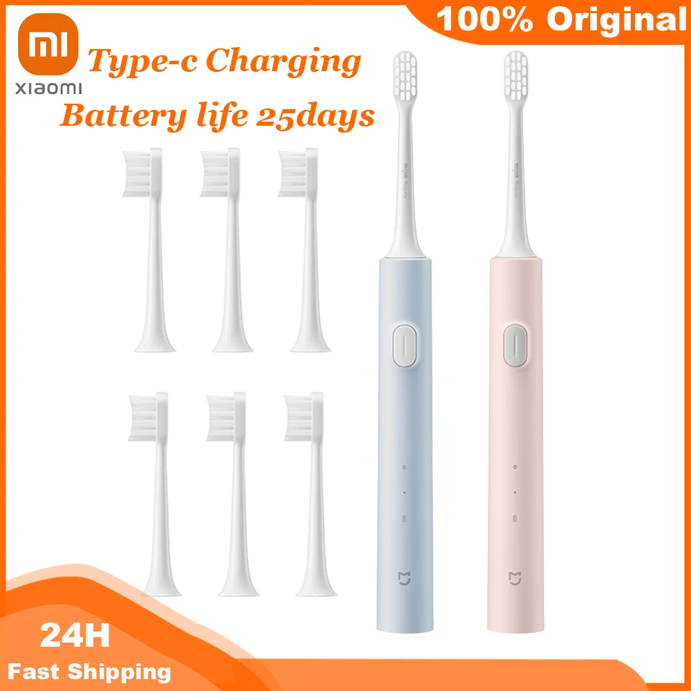 Xiaomi Mijia T200/T200C Sonic Electric Toothbrush Adult Ultrasonic Automatic Toothbrush USB Rechargeable IPX7 Waterproof