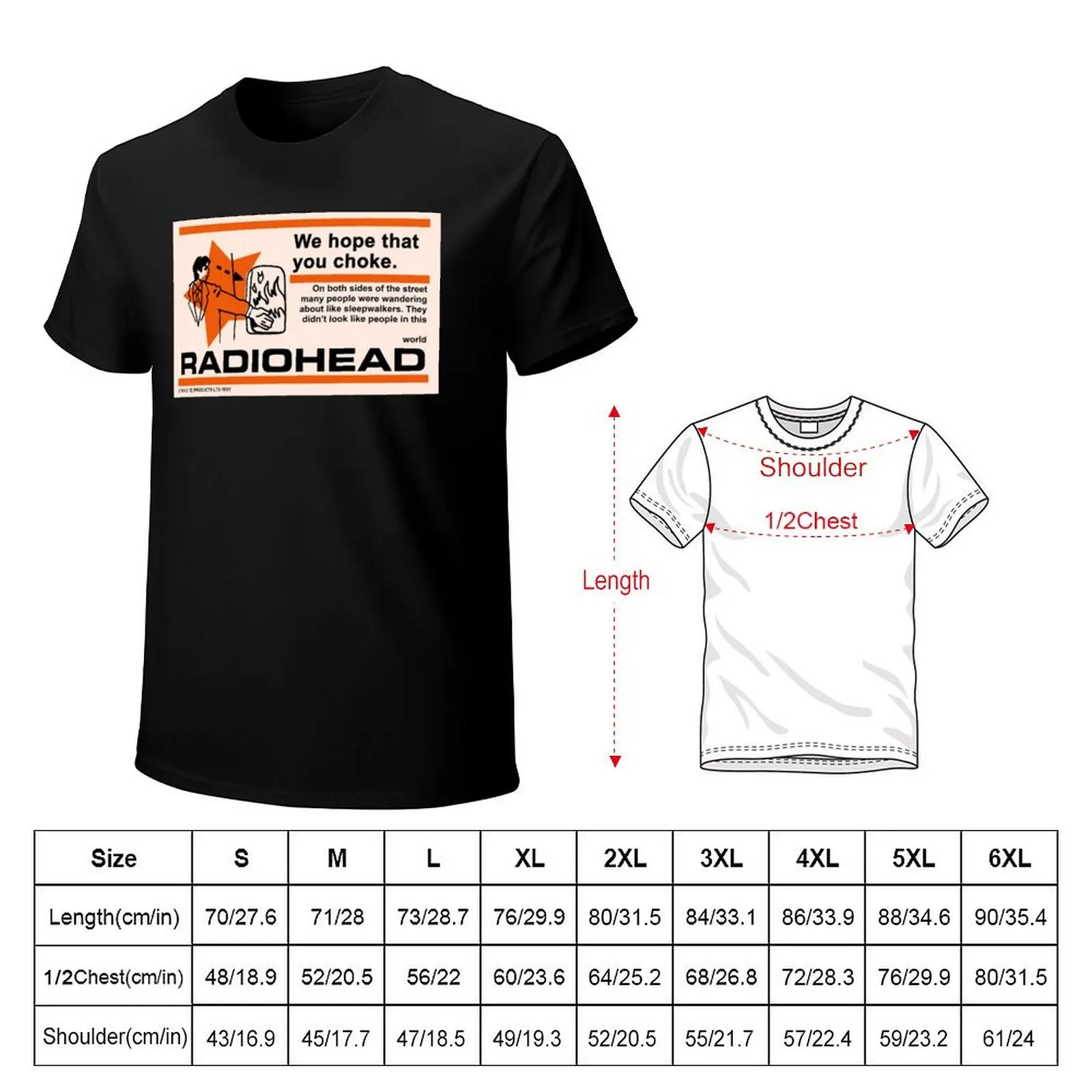 Bends Ok Computer In Rainbows Pablo-Radio A Moon Pool Amnesic T-Shirt Simple Solid Color Crew Neck Tee