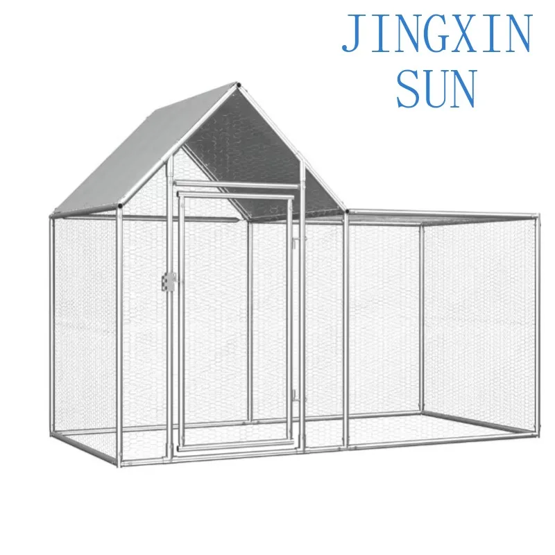 Galvanised Steel Chicken Coop 2x1x1.5 m