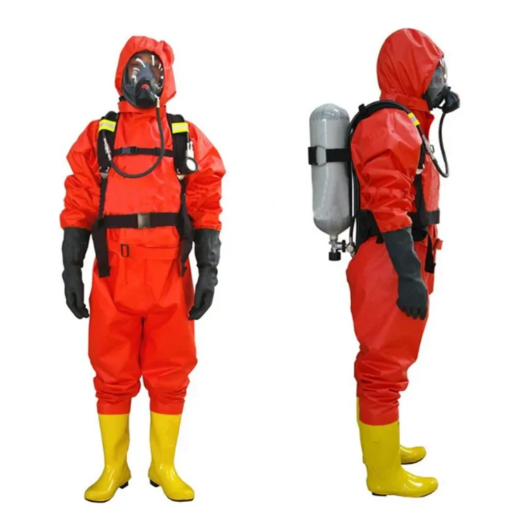 Lightweight Semi Sealed Integrated Chemical Protective Clothing Secondary Chemical Protective Clothing Acid And Alkali Resistant