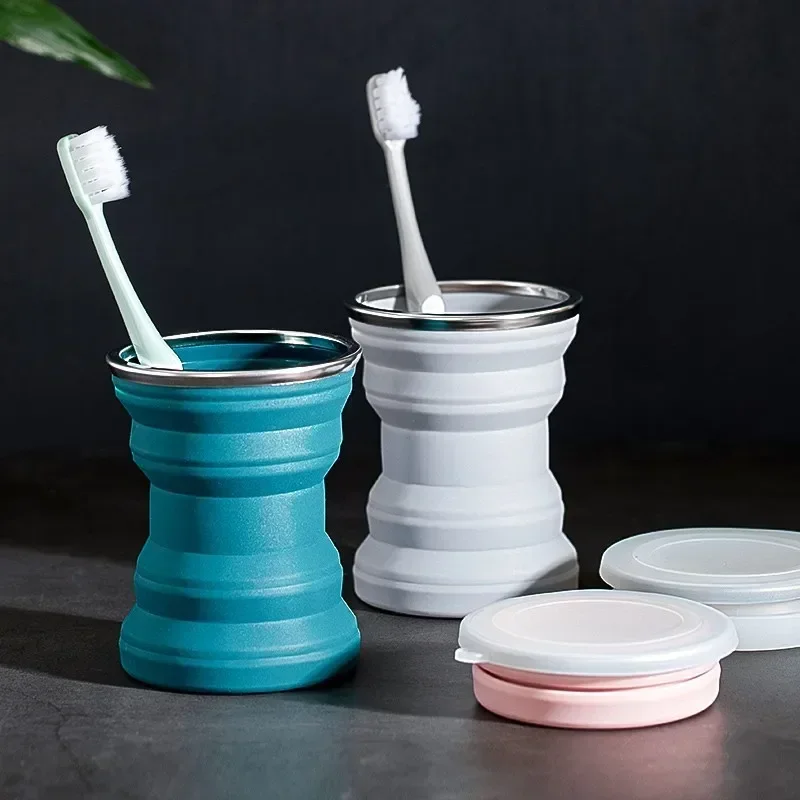Portable Silicone Folding Mug Food Grade Telescopic Heat Resistant Coffee Cup for Camping Hiking Travel