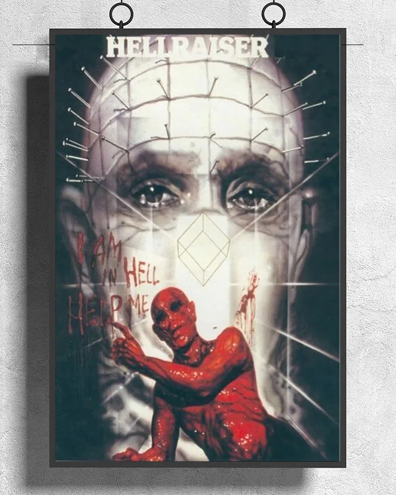 L522 HELLBOUND HELLRAISER II 2 película Horror Pinhead Cenobite 818 póster de tela de seda decoración artística pintura interior regalo
