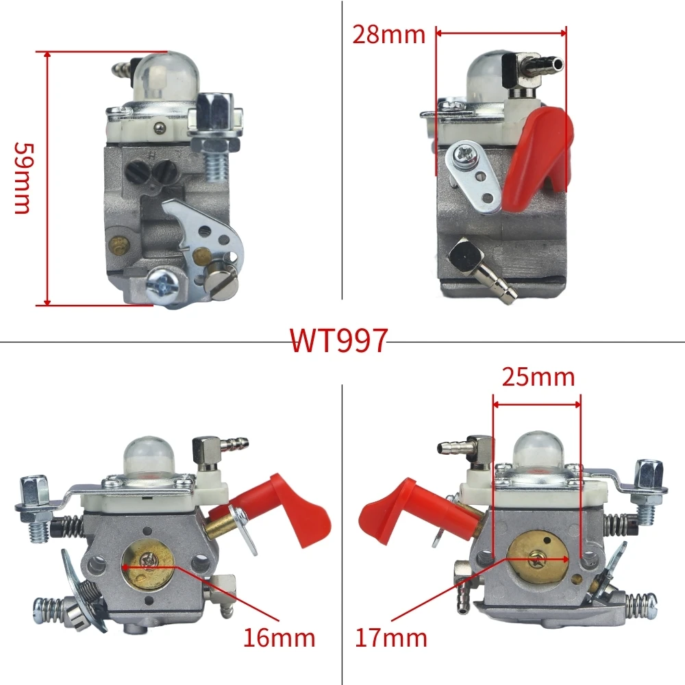 WT997 Carburetor For Walbro WT997 668 Zenoah CY SIKK CY290RC Engine HPI BAJA 5B 5T FG Losi Rovan KM