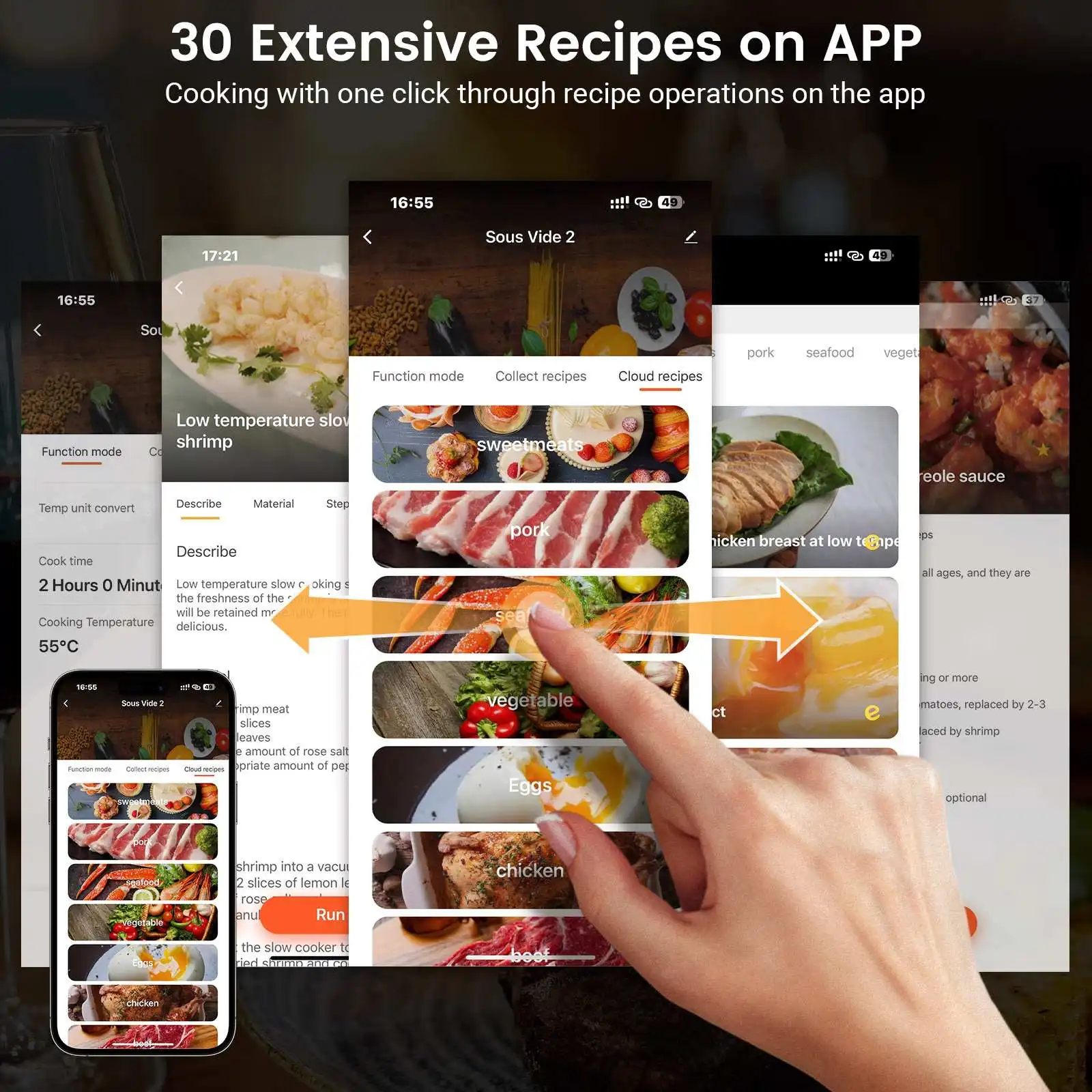 1100W Sous Vide Cooker Home Appliance Thermal Immersion Circulator Timer Kitchen Machine Sous Vid with Digital LCD Display