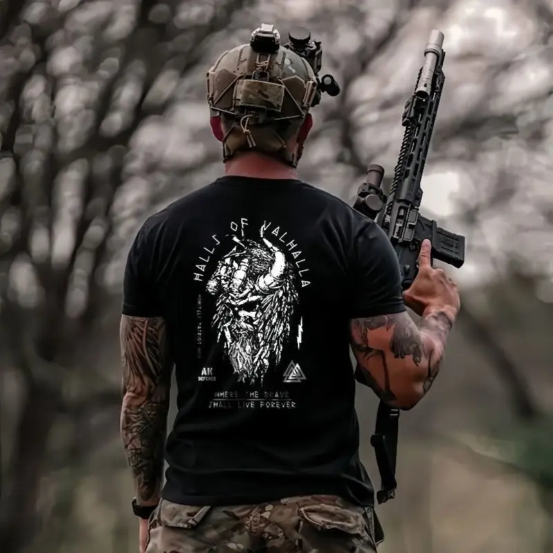

NICHE Viking Warrior футболка с круглым вырезом и короткими рукавами американский хардман футболка с короткими рукавами летняя тактическая армейская футболка с короткими рукавами