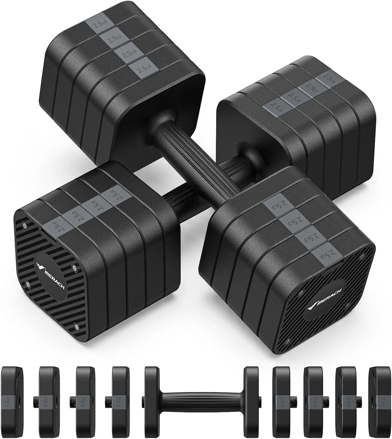 Home Gym Dumbbells Set Adjustable Dual Lock Weight
