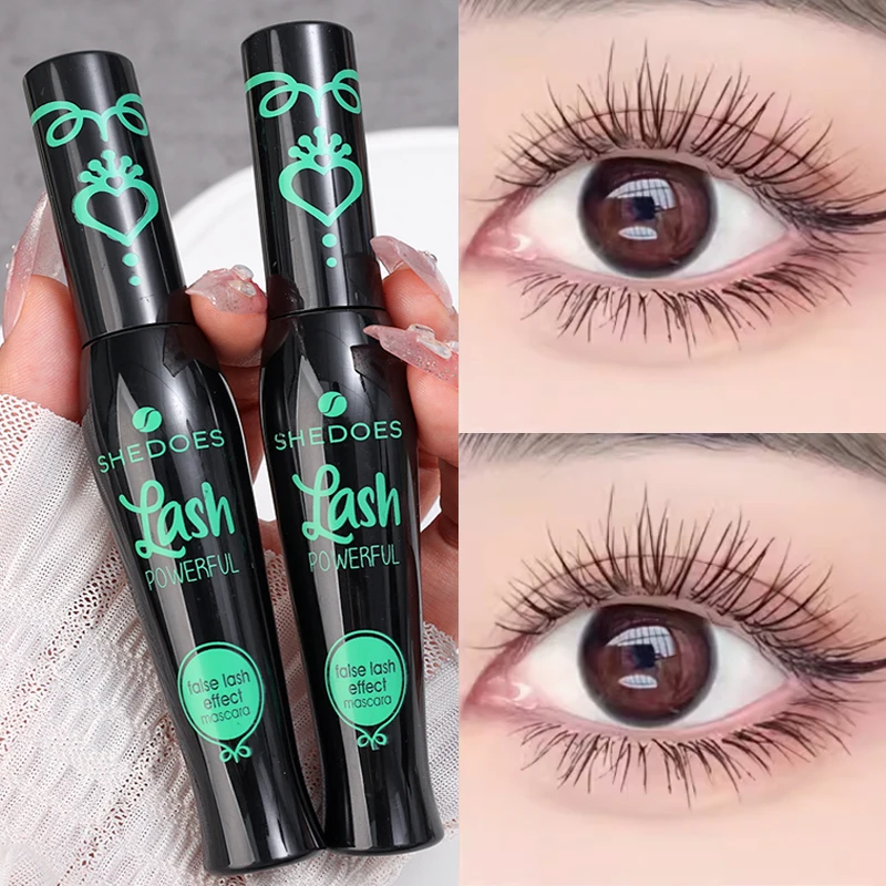 Mascara a lunga durata impermeabile 4D fibra di seta Curling Volume ciglia spesse allungamento Mascara liscio estensioni delle ciglia trucco