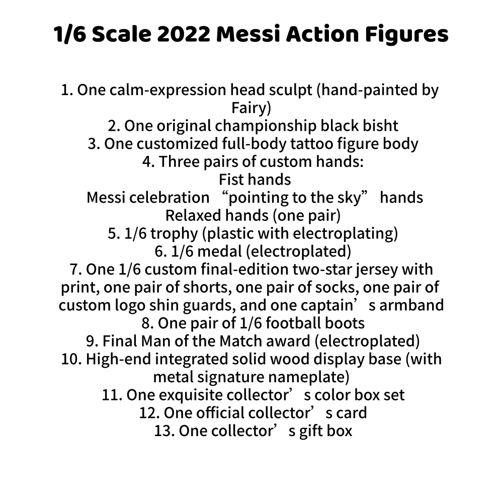 1/6 Scale Messi Action Figures National Team Version Soccer Legend Statue Collection Kids Toy Birthday Gifts