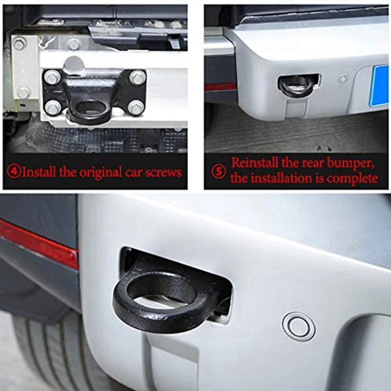 1PCS Aluminum Alloy Rear Bumper Heavy Duty Trailer Hitch Tow Hook For Land Rover Defender 2020-2022 Accessories