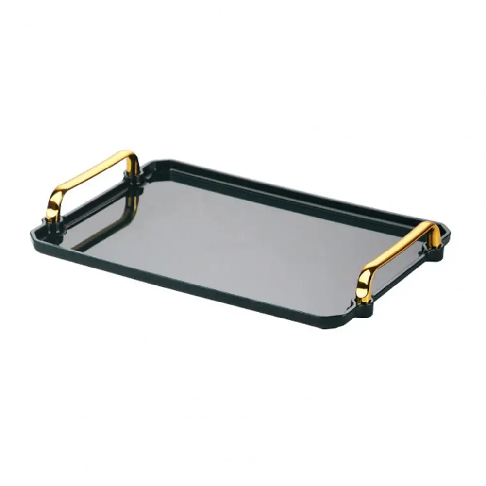 Anti-deform Snack Tray with Handle Plastic Multipurpose Anti-slid Serving Tray Household Supplies