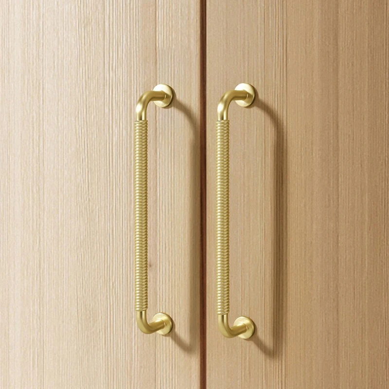 New American Cabinet Door Handle Creative Thread Shaped Wardrobe Handle Light Luxury Minimalist Kitchen Cabinet Drawer Handle