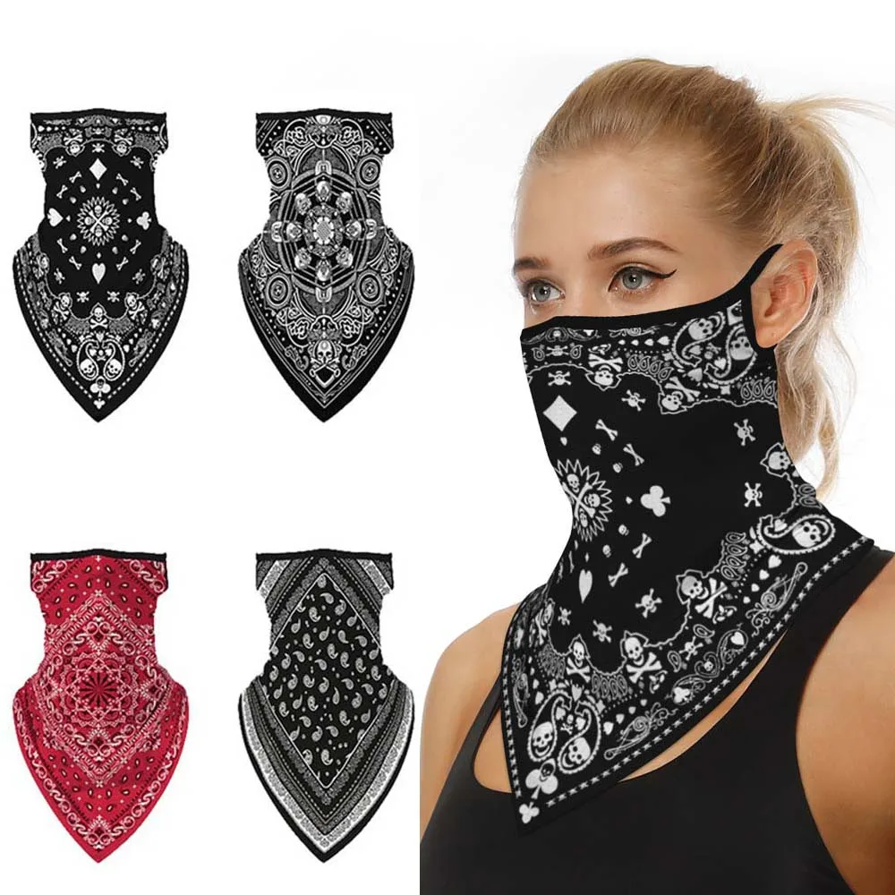 Outdoor Lightweight Cycling Sun Protection Riding Windproof Protective Silk Wrap Scarf Face Mask Mouth Mask Neck Protection