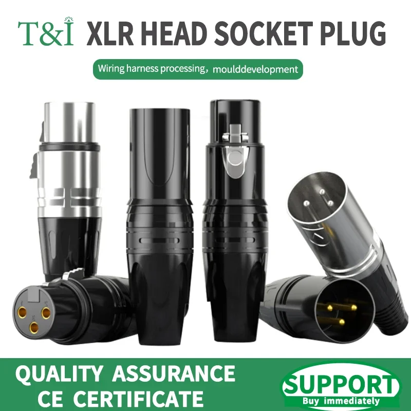 3 pole Right angle XLR connector Male Female XLR 3 Pin micphone Plug Audio Cable Connector Multi-directional connector