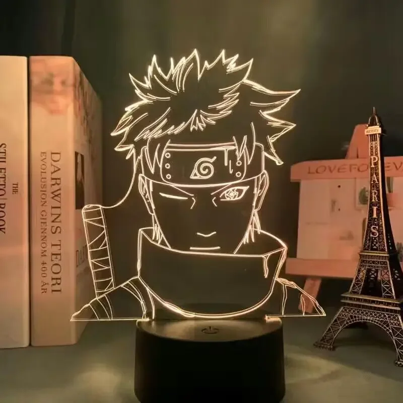 Anime Naruto Kakashi LED Night Light Uzumaki Table Lamp Hatake Akatsuki Figures 3d Lamp Toys Christmas Birthday Gift