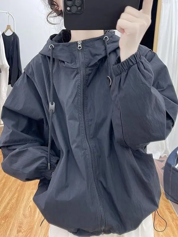 Autumn Winter New Style Pure Color Hooded Jacket Casual Coat Top with  Polyester Fiber 100% Commute Style Regular Length