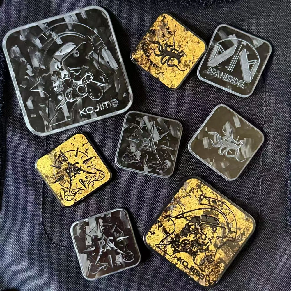 

Death Stranding 2 Carbon Fiber Patch Small Island Studio Magellan APAC DRAWBRIDGE Tactical Armband for Clothing Decoration