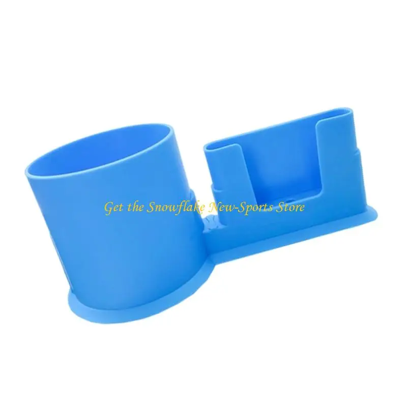 E56D Double Compartment Kayak Drink And Phone Holder Soft Silicone Beverages Holder For Paddles Board And Canoes Accessories