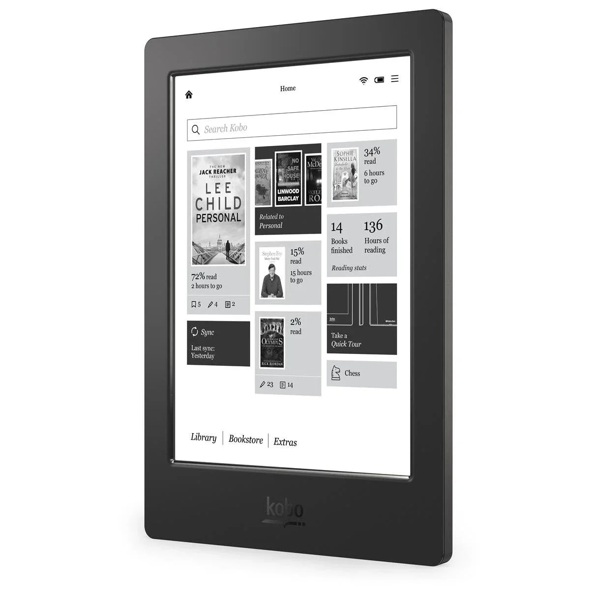 KOBO Aura H2O 6.8 inch e-Reader 256PPI Carta e-ink IP67 waterproof