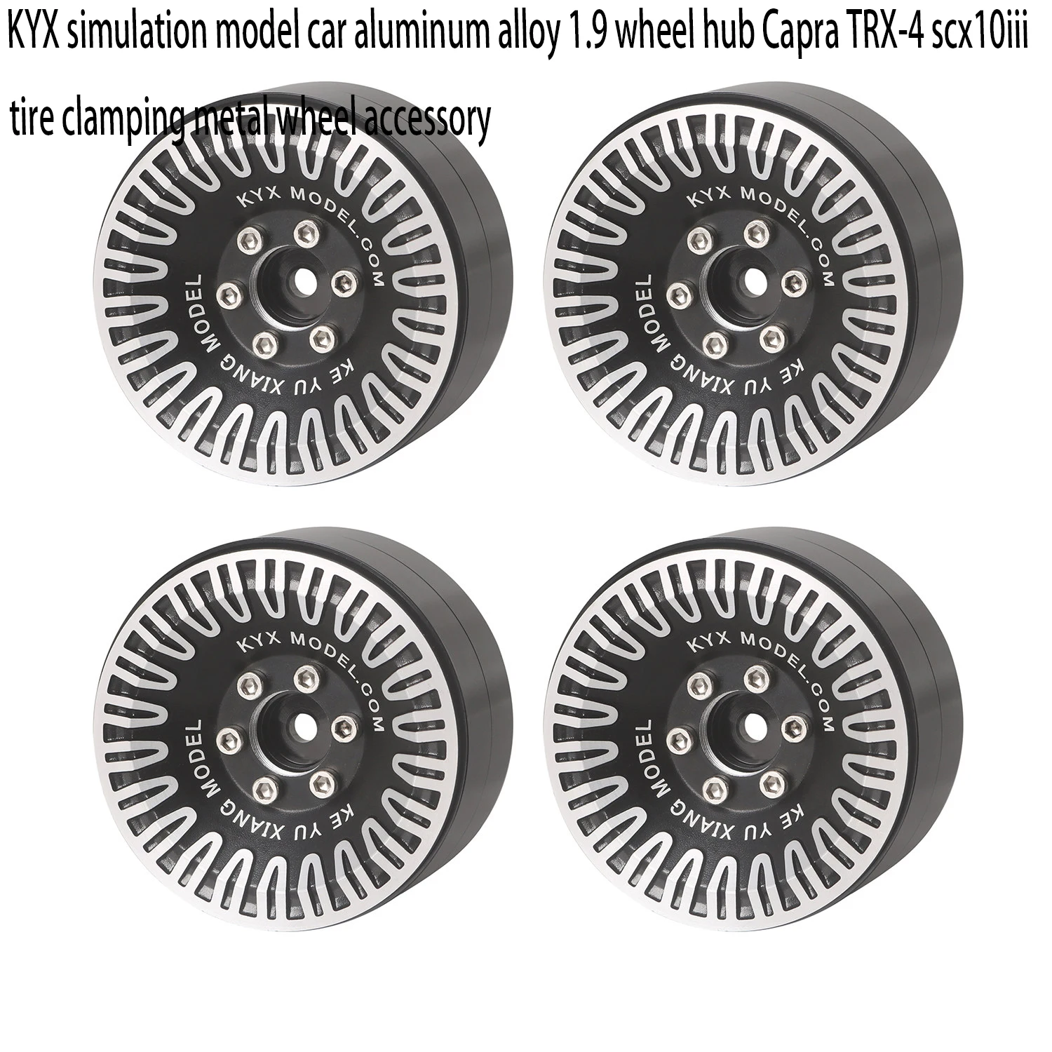 KYX simulation model car aluminum alloy 1.9 wheel hub Capra TRX-4 scx10iii tire clamping metal wheel accessory