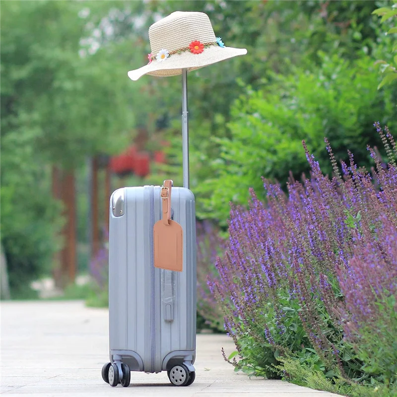 PU-Leder-Gepäck anhänger mit verstellbarem Riemen, Reisekoffer-Erkennungs-Reisetasche mit Sichtschutz