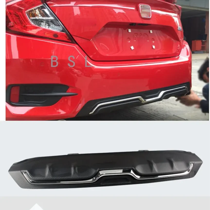 

Fit For Judai Honda Civic 2016 2017 Rear Bumper Diffuser Bumpers Lip Protector Guard skid plate Not suitable for hatchback