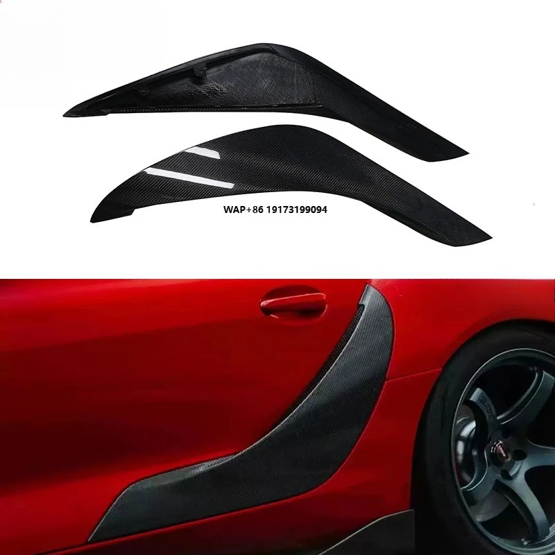 

Накладки на боковые двери из карбона в стиле OEM для GR Supra MK5 A90 A91, глянцевые, комплект сплиттеров для бампера автомобиля