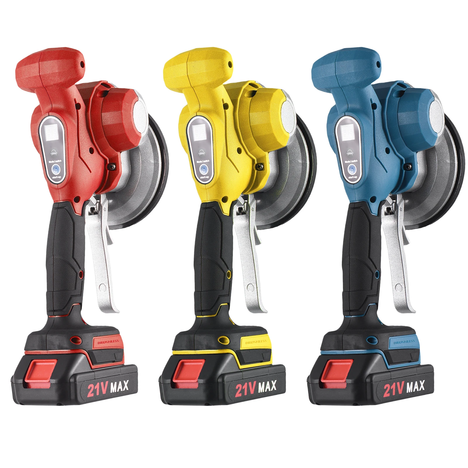 Floor Tile Vibration Levelling Machine 21V Max Battery Tiling Tool Electric Tile Vibrator Flooring Tools with Touchscreen