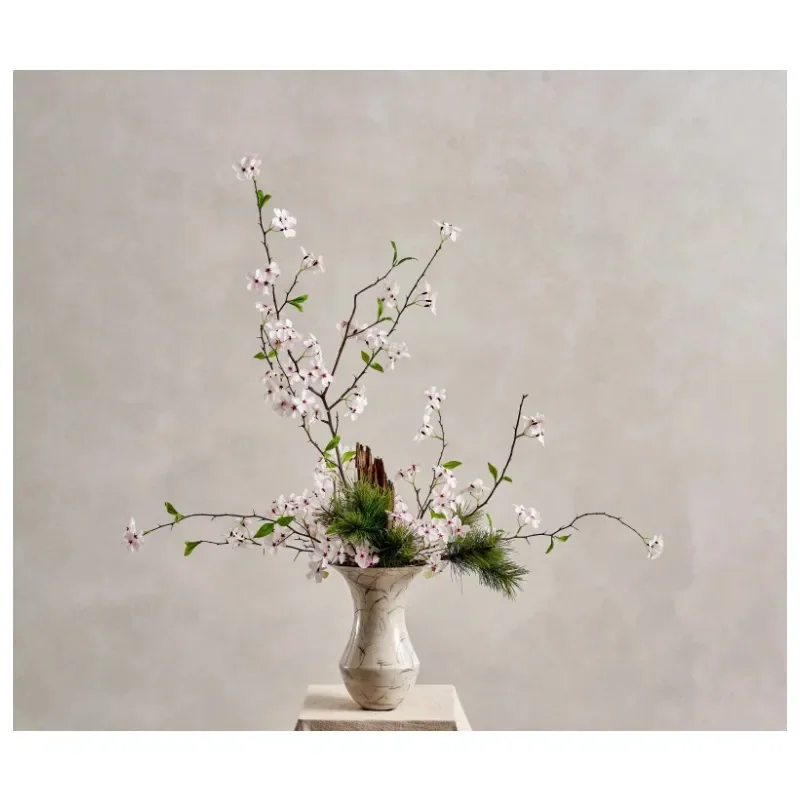 Modern Chinese Style Handmade Flower Arrangement Vase Light Luxury Home Decor Art Piece for Hotel Model Room Living Room
