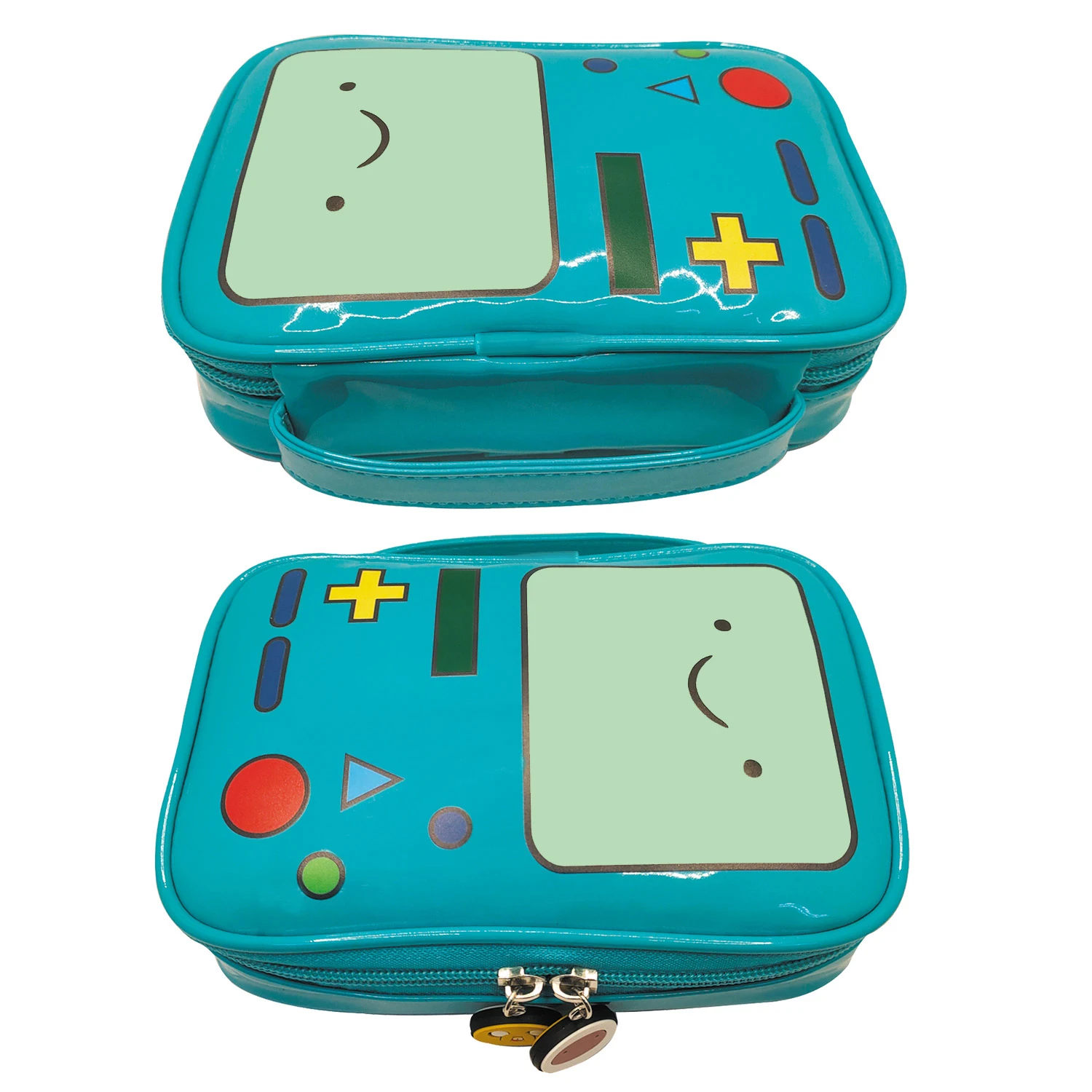 Adventure Time-Bolsa de maquillaje BMO para mujer, neceser de viaje reutilizable, organizador de lápices