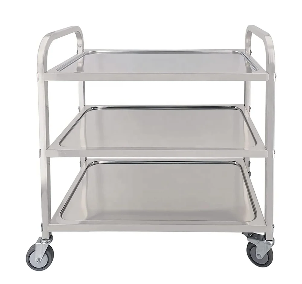 سعر المصنع للفنادق وغرفة المطبخ ومطعم الطعام عربة خدمة الطعام 3 طبقات عربة أدوات المرافق عربة المتداول