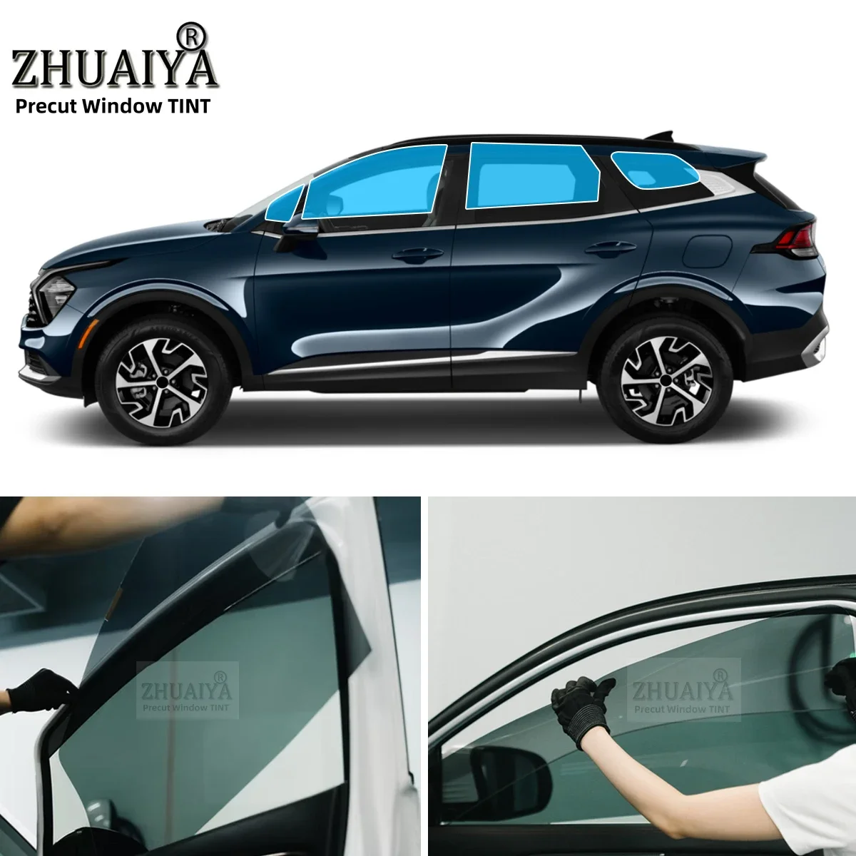 Precut Car Removable Window Tint Film Front Two Door Windows Tint For Kia SPORTAGE 4 DR SUV 2023-2025