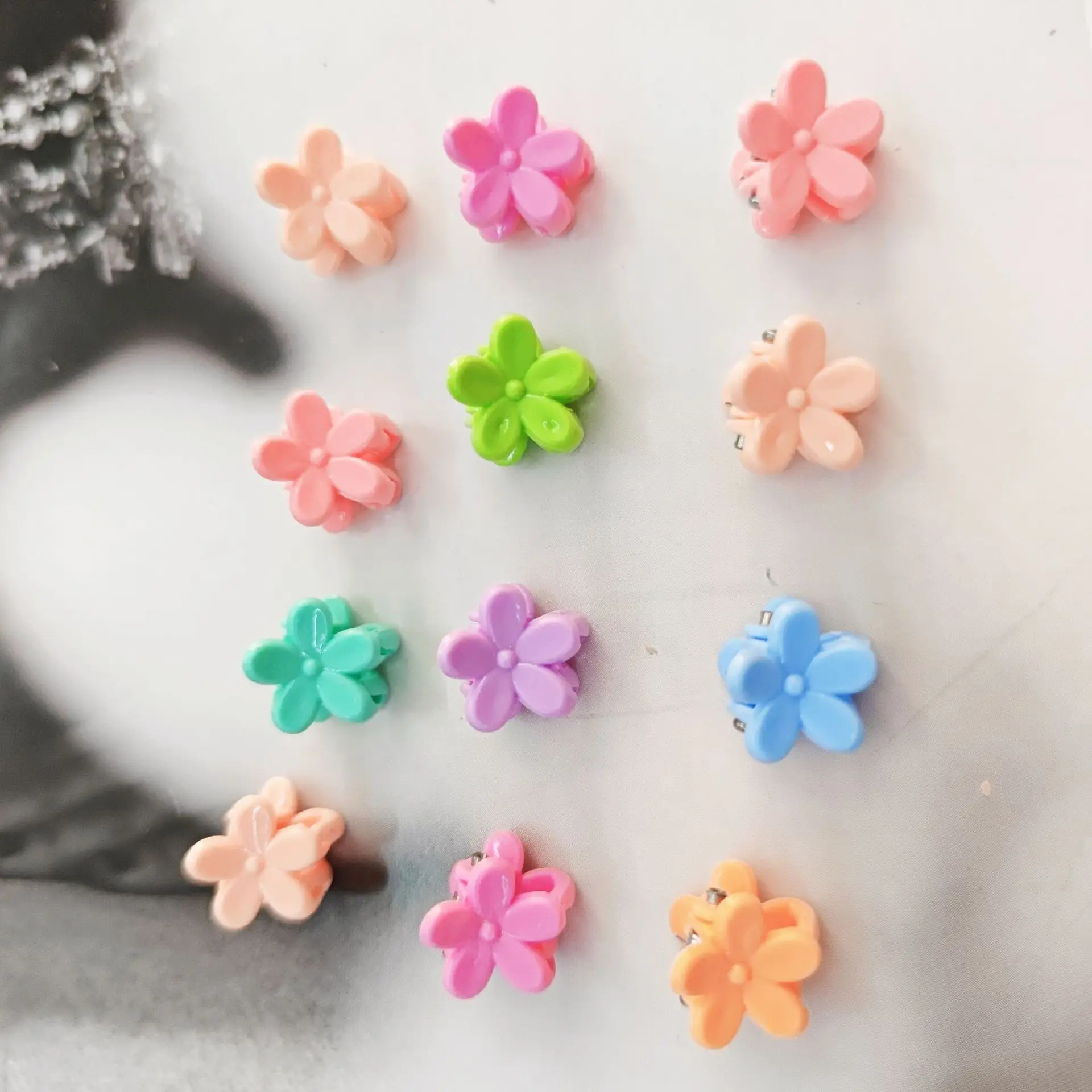 30-50PCS Modische Nette Kinder Haar Greifen Clip Weibliche Seite Clip Nette Prinzessin Haar Karte Schmuck Kopf Blume mini Kleine Haar – Detail 2