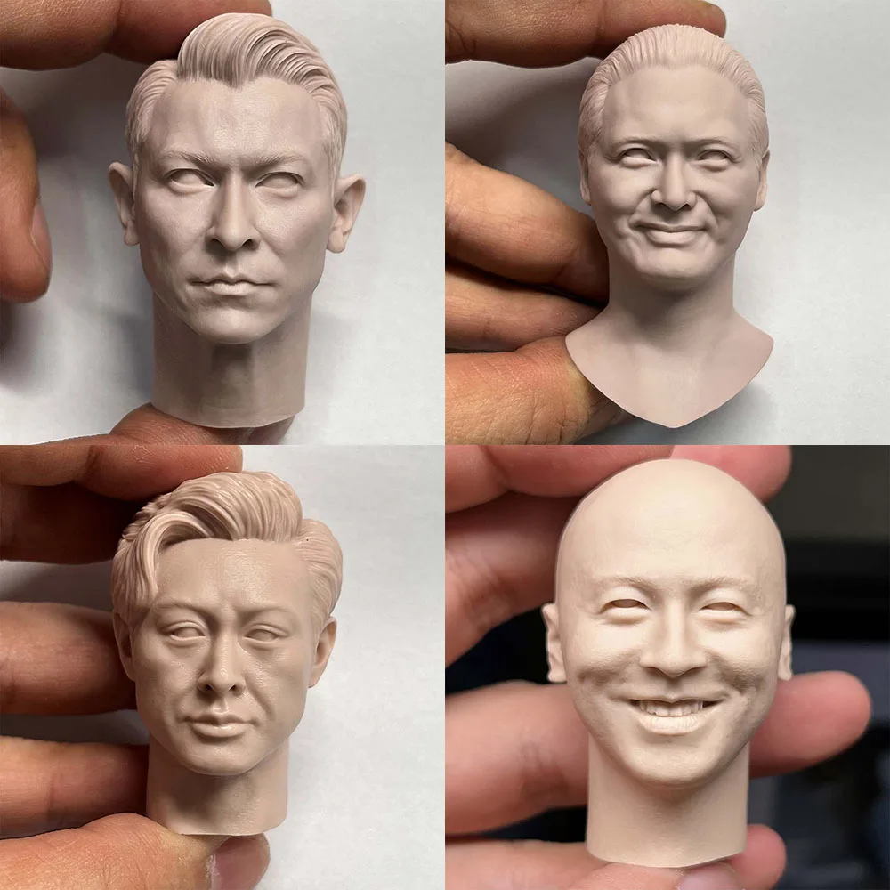 

Painting Exercise 1/6 Unpainted White Model Steve Wong Edison Chen Lau Andy Chow Yun Fat Jackson Yee Head Sculpt Carved Toys