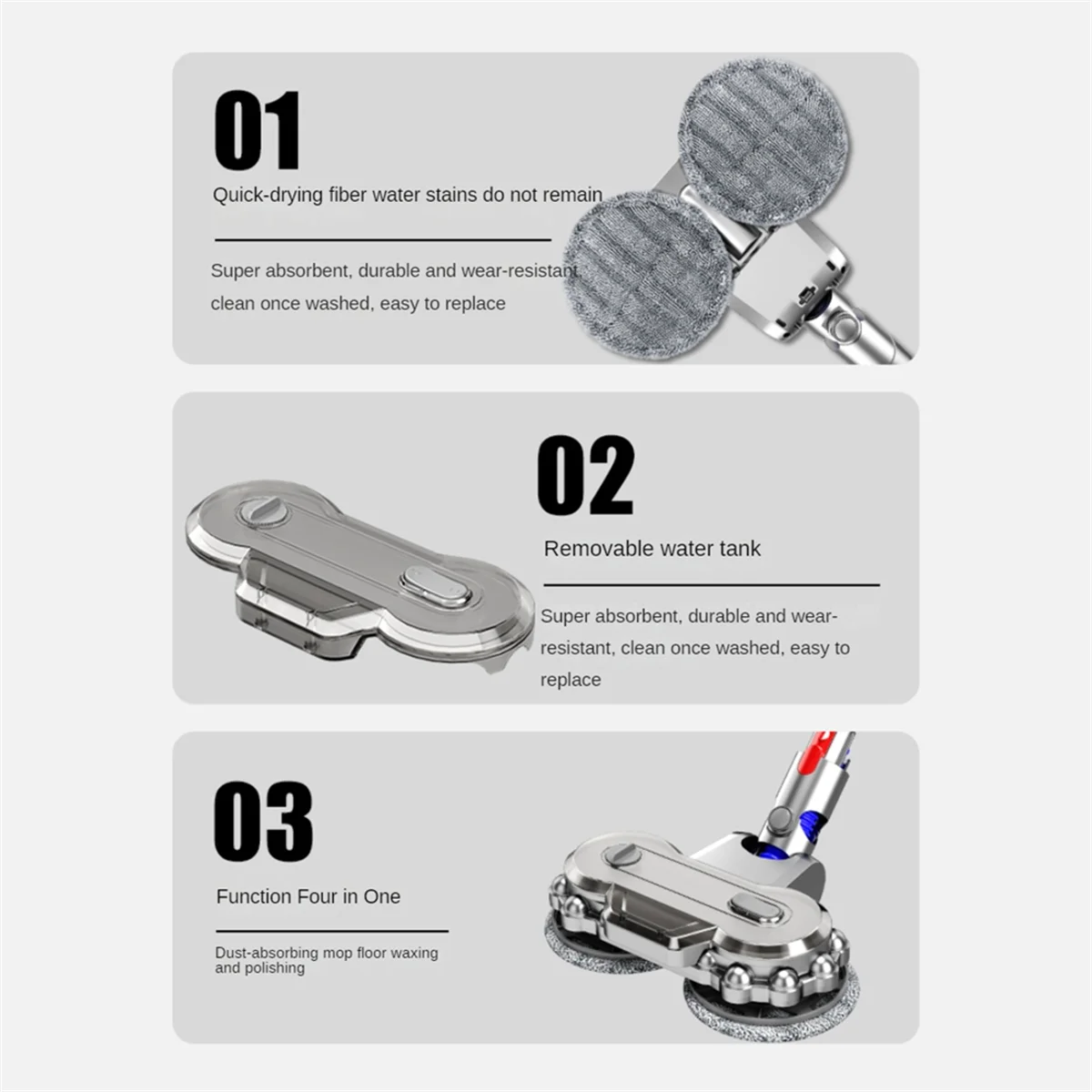 電気掃除機アタッチメント,v15,v11,v10,v7,取り外し可能な水タンク