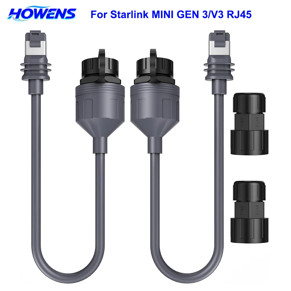 HOWENS For Starlink Ethernet Adapter Gen 3 V3 Mini for Starlink Cable Extension to RJ45 Coupler Waterproof for Starlink Gen 3